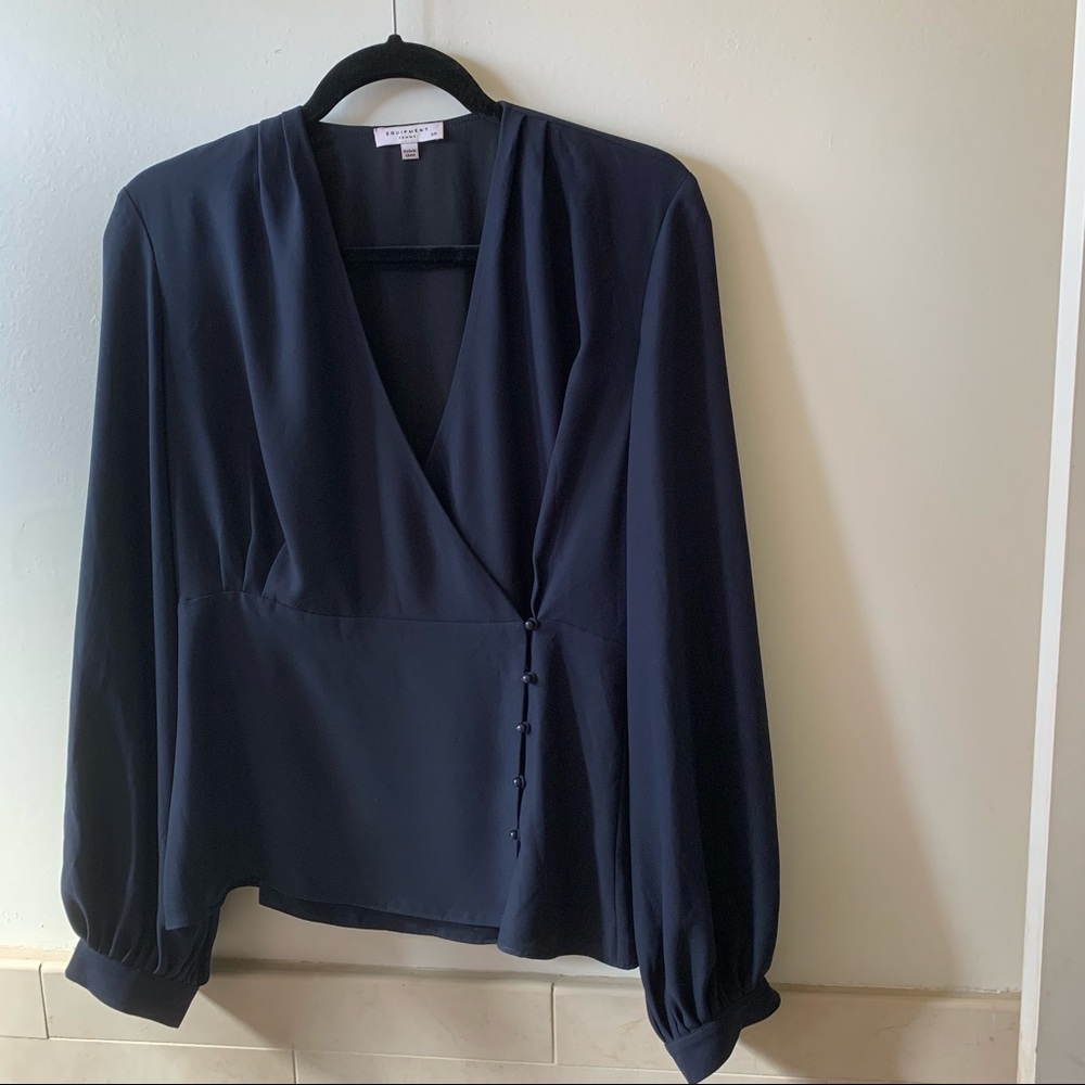 Equipment Office Wrap Blouse